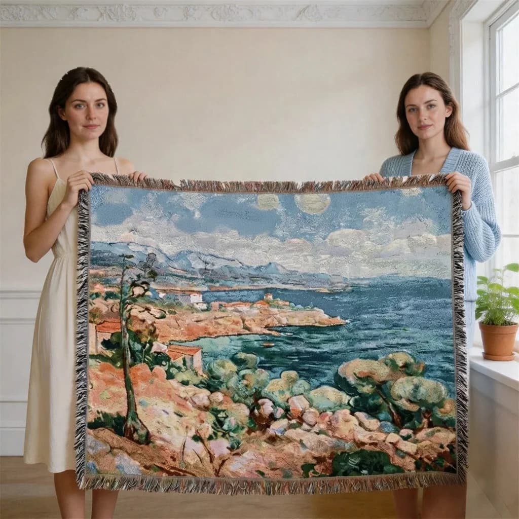 Baceni prekrivač u stilu Van Gogha za kauč i zidni dekor