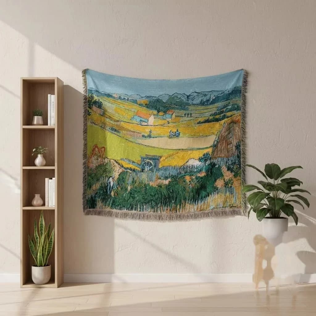 Tkanica u stilu Van Gogha od pamučne mješavine za zid i kauč