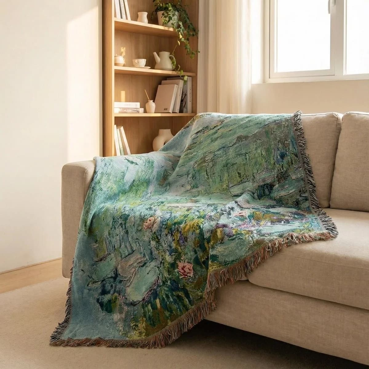 Tapisarija s impresionističkim umjetničkim motivima, prekrivač za sofa i zidni dekor