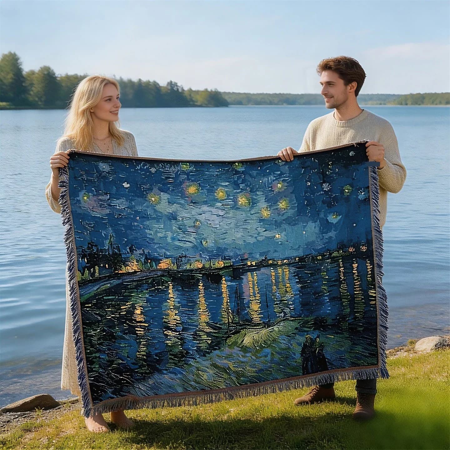 Umjetnička tapiserija u stilu Van Gogha za dekoraciju sofe
