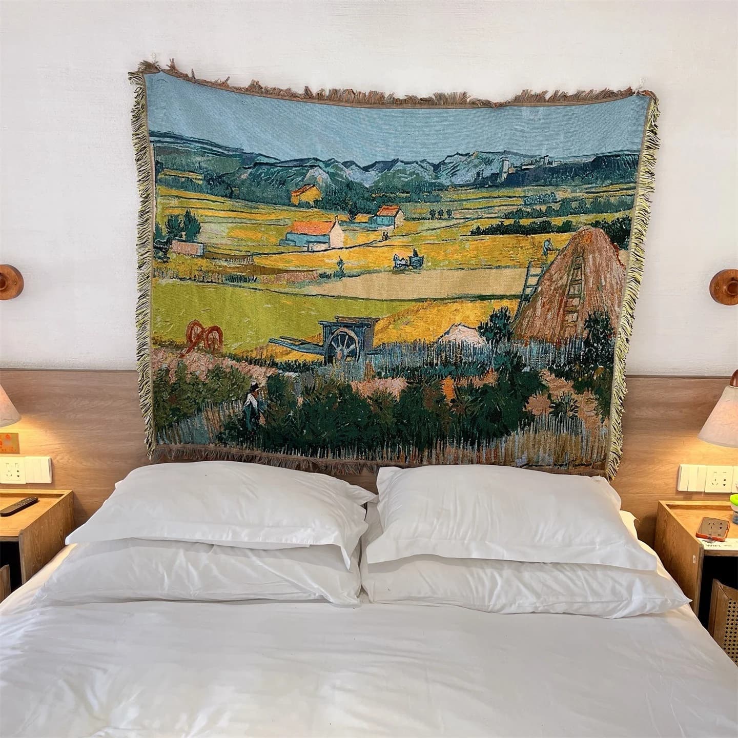Tkani prekrivač u stilu Van Gogha za kauč, krevet ili zidni dekor 130x160cm