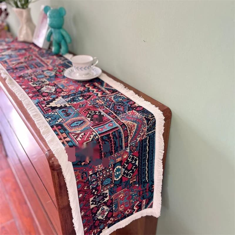Boho trkač za stol pamučna mješavina za blagovaonicu i dnevni boravak