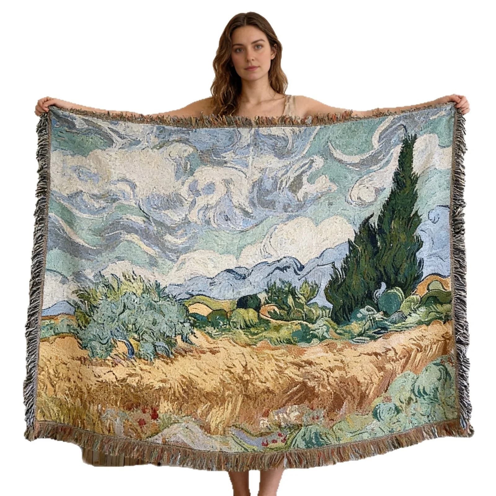Tkanica u stilu Van Gogha za dekoraciju zida i kauča