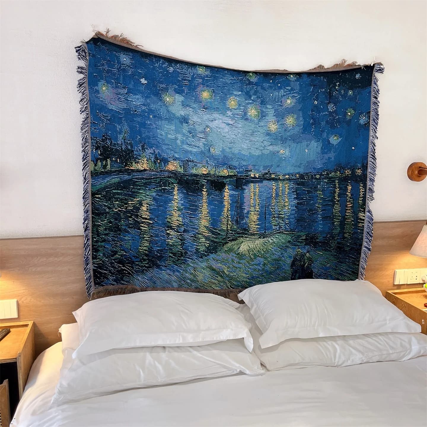 Umjetnička tapiserija Van Gogh, prekrivač od pamučne mješavine, zidni dekor